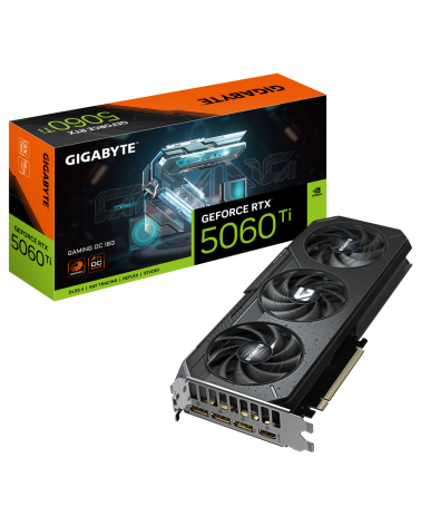 Видеокарта Gigabyte RTX5060Ti GAMING OC 16GB GDDR7 128bit 3xDP HDMI 3FAN RTL