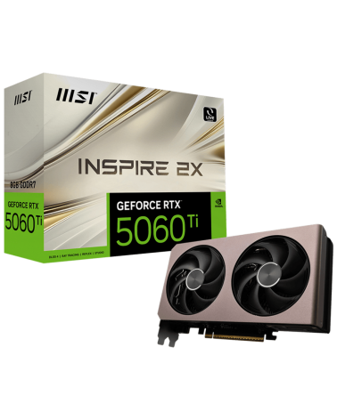 Видеокарта MSI RTX5060Ti INSPIRE 2X OC 8GB GDDR7 128bit 3xDP HDMI 2FAN RTL