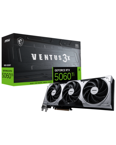 Видеокарта MSI RTX5060Ti VENTUS 3X OC 8GB GDDR7 128bit 3xDP HDMI 3FAN RTL