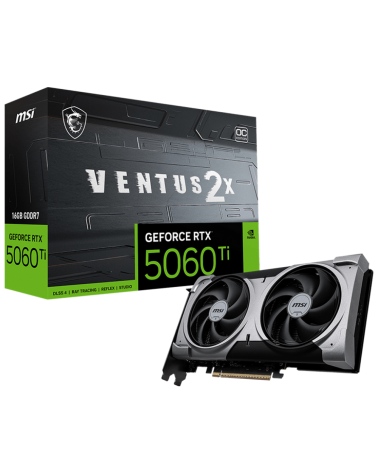 Видеокарта MSI RTX5060Ti VENTUS 2X OC PLUS 16GB GDDR7 128bit 3xDP HDMI 2FAN RTL