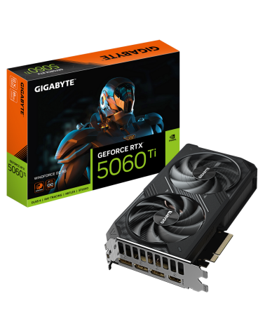 Видеокарта Gigabyte RTX5060Ti WINDFORCE OC 8GB GDDR7 128bit 3xDP HDMI 2FAN RTL