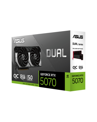 Видеокарта ASUS RTX5070 DUAL OC 12GB GDDR7 192bit 3xDP HDMI 2FAN RTL [DUAL-RTX5070-O12G]
