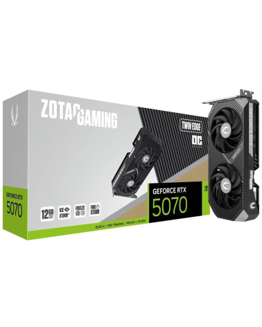 Видеокарта Zotac RTX5070 TWIN EDGE OC 12GB GDDR7 192bit 3xDP HDMI 2FAN PREMIUM PACK