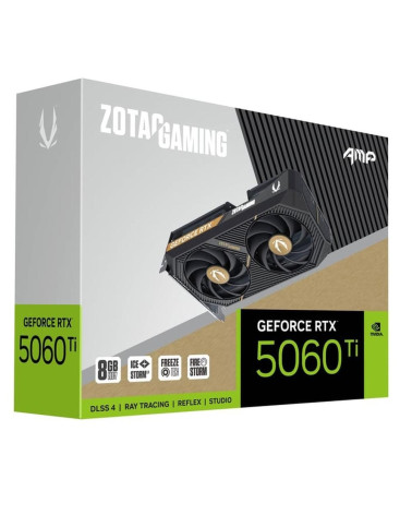 Видеокарта Zotac RTX5060Ti AMP 8GB GDDR7 128bit 3xDP HDMI 2FAN MEDIUM PACK