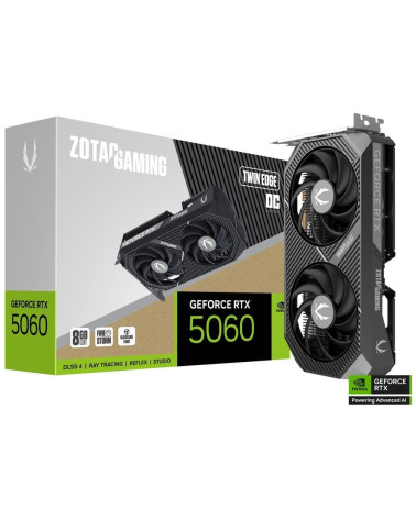 Видеокарта Zotac RTX5060 TWIN EDGE OC 8GB GDDR7 128bit 3xDP HDMI 2FAN MEDIUM PACK