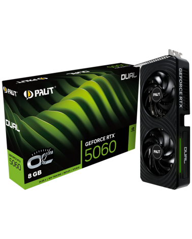 Видеокарта Palit RTX5060 DUAL OC 8GB GDDR7 128bit 3xDP HDMI 2FAN RTL