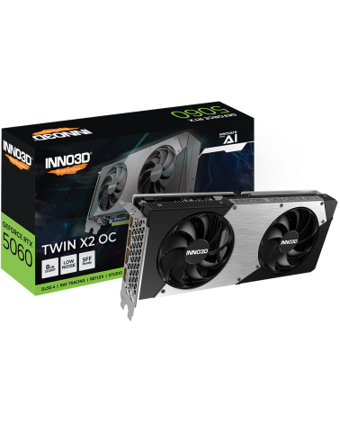 Видеокарта INNO3D RTX5060 TWIN X2 ОС 8GB GDDR7 128bit 3xDP HDMI 2FAN RTL