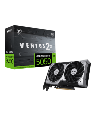 Видеокарта MSI RTX5050 VENTUS 2X OC 8GB GDDR6 128bit 3xDP HDMI 2FAN RTL