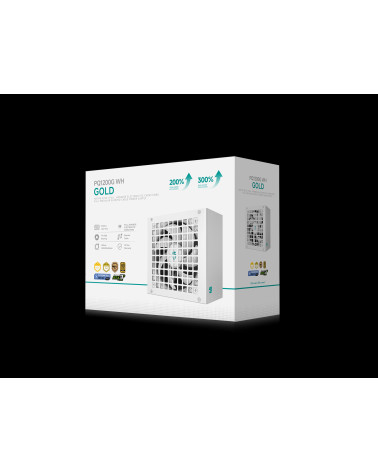 Блок питания Deepcool GAMERSTORM PQ1200G WH (ATX 3.1, 1200W, Full Cable Management, PWM 120mm fan, 80+ GOLD, Active PFC + Half B