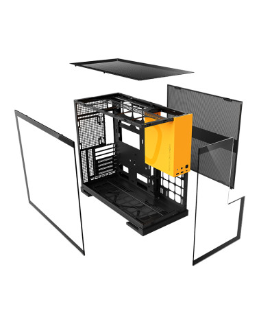 Корпус Geometric Future Model 5 Black Yellow / mid tower, E-ATX / 1AM5WKBY00100