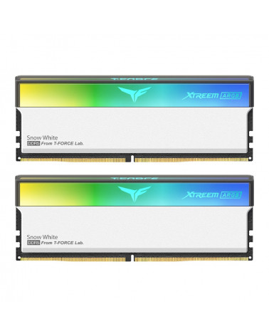 Модуль памяти DDR5 TEAMGROUP T-Force Xtreem ARGB 32GB (2x16GB) 6400MHz CL32 (32-39-39-84) 1.35V / FFAD532G6400HC32ADC01 / White