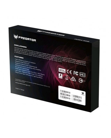 Модуль памяти DDR5 Acer Predator Hermes RGB 32Gb (2x16) 6400Mhz CL32 (32-39-39-102) 1.4V HERMES-32GB-6400-1R8-V1 White