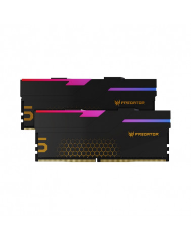 Модуль памяти DDR5 Acer Predator Hermes RGB 32Gb (2x16) 6400Mhz CL32 (32-39-39-102) 1.4V HERMES-32GB-6400-1R8-V2 Black