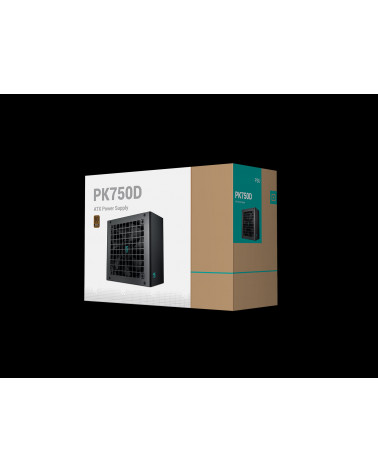 Блок питания Deepcool GAMERSTORM PK750D (ATX 2.4, 750W, PWM 120mm fan, Active PFC+DC to DC, 80+ BRONZE) RET