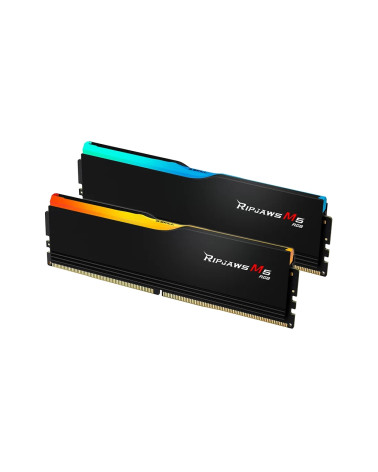 Модуль памяти DDR5 G.SKILL RIPJAWS M5 RGB 32GB (2x16GB) 6000MHz CL32 (32-38-38-96) 1.35V / F5-6000J3238F16GX2-RM5RK / Black