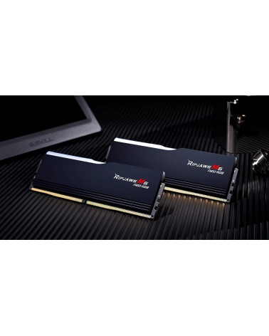 Модуль памяти DDR5 G.SKILL RIPJAWS M5 RGB 32GB (2x16GB) 6000MHz CL28 (28-36-36-96) 1.40V / F5-6000J2836G16GX2-RM5RK / Black