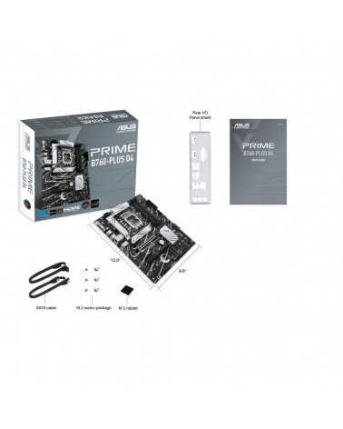 Материнская плата ASUS PRIME B760-PLUS D4 LGA1700 ATX 4xDDR4 2xPCIEx16 2xPCIEx1 3xM.2 USB-C DP HDMI VGA 2.5GLAN (90MB1CW0-M1EAY0
