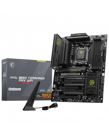 Материнская плата MSI MAG B850 TOMAHAWK MAX WIFI B850, AM5, 4*DDR5, 3*PCIEx16, 4*M.2, 4*TypeC, 2*USB3.2Gen2, 5*USB3.2Gen1, 8*USB