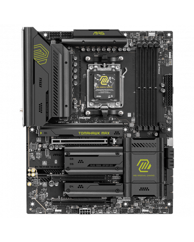 Материнская плата MSI MAG B850 TOMAHAWK MAX WIFI B850, AM5, 4*DDR5, 3*PCIEx16, 4*M.2, 4*TypeC, 2*USB3.2Gen2, 5*USB3.2Gen1, 8*USB