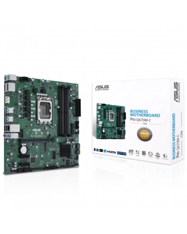 Материнская плата ASUS PRO Q670M-C-CSM LGA1700 mATX 4xDDR5 PCIEx16 2xPCIEx1 1xM.2 2xDP HDMI GLAN