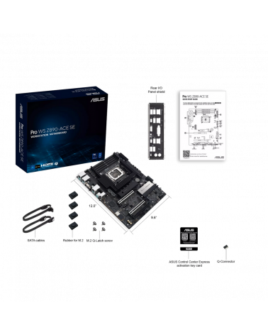 Материнская плата ASUS PRO WS Z890-ACE SE LGA1851 ATX 4хDDR5 3xPCIEx16 4xM.2 Thunderbolt USB-C HDMI 2.5GLAN 10GLAN