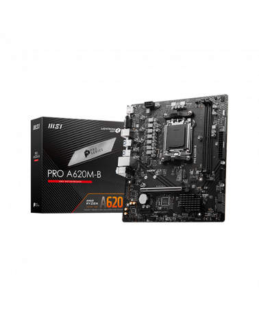 Материнская плата MSI PRO A620M-B A620, AM5, 2*DDR5, 1*PCIEx16, 1*PCIEx1, 1*M.2, 6*USB3.2Gen1, 6*USB2.0, 4*SATA3.0, 2.5G, VGA, H