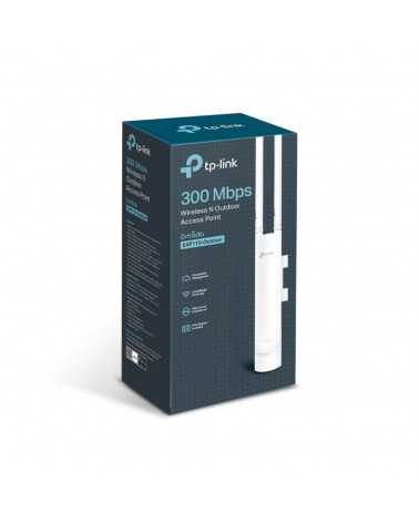 Точка доступа Wi-Fi TP-LINK EAP110-Outdoor N300 Наружная точка доступа Wi-Fi, чипсет Qualcomm, до 300 Мбит/с на 2,4 ГГц, 802.11b