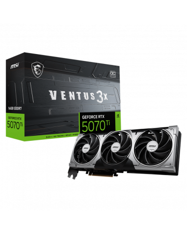 Видеокарта MSI RTX5070Ti 16G VENTUS 3X OC 16GB GDDR7 256bit 3xDP HDMI 3FAN RTL