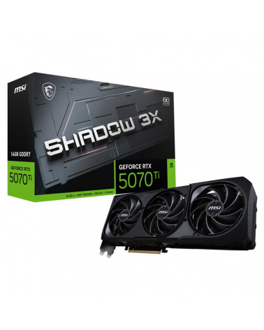 Видеокарта MSI RTX5070Ti SHADOW 3X OC 16GB GDDR7 256bit 3xDP HDMI 3FAN RTL