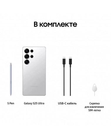 Смартфон Samsung Galaxy S25 Ultra SM-S938B 12+1024Gb серебристый титан (SM-S938BZSQCAU)