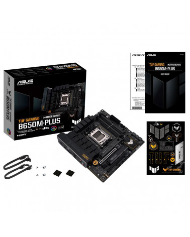 Материнская плата ASUS TUF GAMING B650M-PLUS AM5 mATX 4xDDR5 2xPCIEx16 PCIEx1 2xM.2 USB-C DP HDMI 2.5GLAN (90MB1BG0-M0EAY0) (912