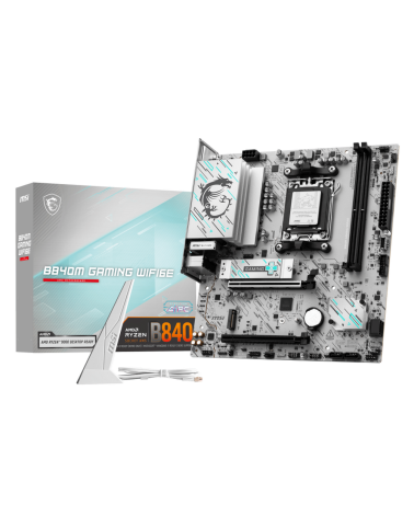 Материнская плата MSI B840M GAMING WIFI6E B840, AM5, 2*DDR5, 2*PCIEx16, 2*M.2, 1*TypeC, 6*USB3.2Gen1, 6*USB2.0, 4*SATA3.0, 2.5G,