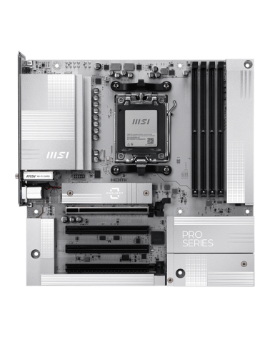 Материнская плата MSI PRO B850M-A WIFI PZ B850, AM5, 4*DDR5, 4*PCIEx16, 2*M.2, 3*TypeC, 3*USB3.2Gen2, 5*USB3.2Gen1, 4*USB2.0, 4*