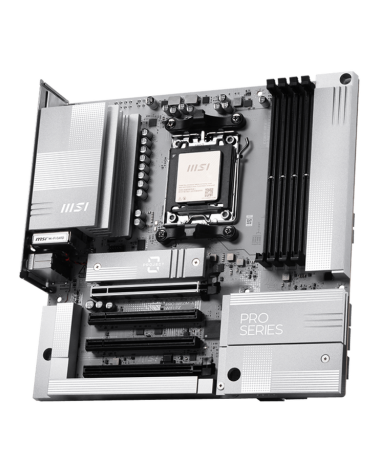 Материнская плата MSI PRO B850M-A WIFI PZ B850, AM5, 4*DDR5, 4*PCIEx16, 2*M.2, 3*TypeC, 3*USB3.2Gen2, 5*USB3.2Gen1, 4*USB2.0, 4*