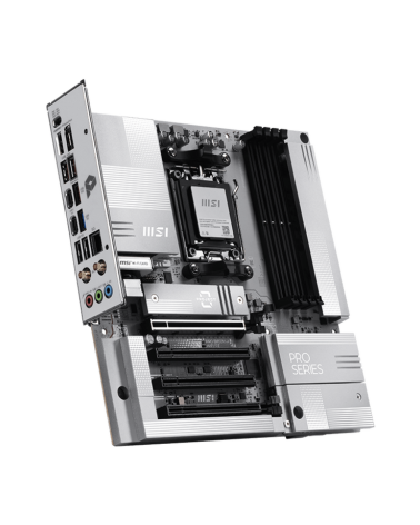 Материнская плата MSI PRO B850M-A WIFI PZ B850, AM5, 4*DDR5, 4*PCIEx16, 2*M.2, 3*TypeC, 3*USB3.2Gen2, 5*USB3.2Gen1, 4*USB2.0, 4*