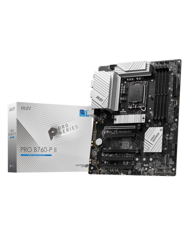 Материнская плата MSI PRO B760-P II B760, LGA1700, 4*DDR5, 5*PCIEx16, 2*M.2, 2*TypeC, 6*USB3.2Gen1, 6*USB2.0, 4*SATA3.0, 2.5G, D
