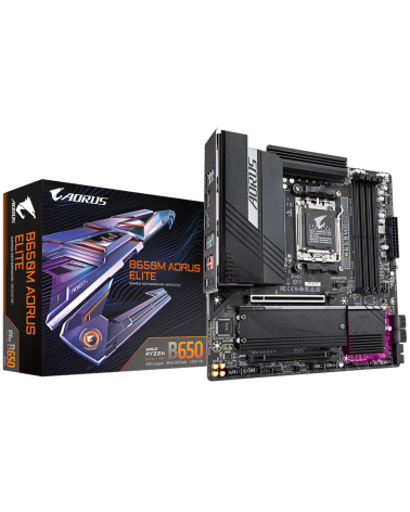 Материнская плата Gigabyte OEM B650M AORUS ELITE, Socket AM5, AMD B650, 4xDDR5-5200, HDMI+DP, 2xPCI-Ex16, 4xSATA3(RAID 0/1/10), 