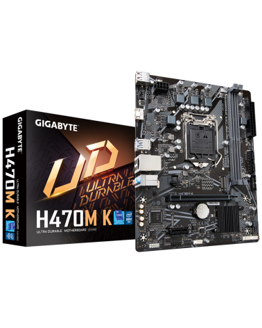 Материнская плата Gigabyte OEM H470M K, Socket 1200, Intel®H470, 2xDDR4-2333, HDMI, 1xPCI-Ex16, 1xPCI-Ex1, 2xSATA3, 1xM.2, 8 Ch 