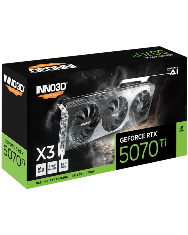 Видеокарта INNO3D RTX5070Ti X3 16GB GDDR7 256bit 3xDP HDMI 3FAN RTL