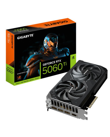 Видеокарта Gigabyte RTX5060Ti WINDFORCE 16GB GDDR7 128bit 3xDP HDMI 2FAN RTL