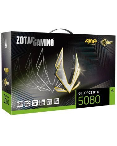 Видеокарта Zotac RTX5080 AMP EXTREME INFINITY 16GB GDDR7 256 3xDP HDMI 3FAN PREMIUM PACK