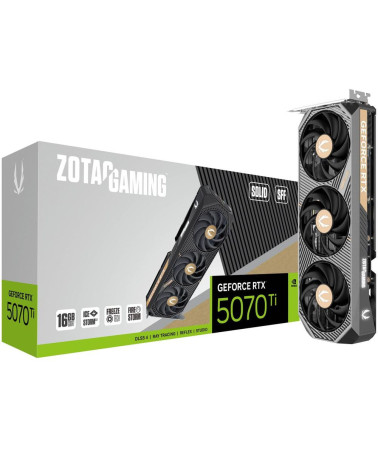 Видеокарта Zotac RTX5070Ti SOLID SFF 16GB GDDR7 256bit 3xDP HDMI 3FAN PREMIUM PACK