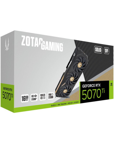 Видеокарта Zotac RTX5070Ti SOLID SFF 16GB GDDR7 256bit 3xDP HDMI 3FAN PREMIUM PACK