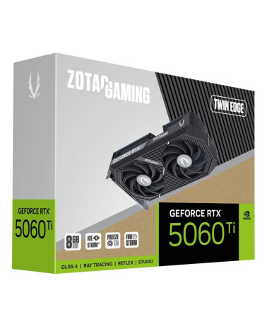Видеокарта Zotac RTX5060Ti TWIN EDGE 8GB GDDR7 128bit 3xDP HDMI 2FAN MEDIUM PACK