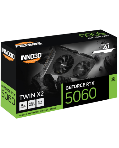 Видеокарта INNO3D RTX5060 TWIN X2 8GB GDDR7 128bit 3xDP HDMI 2FAN RTL