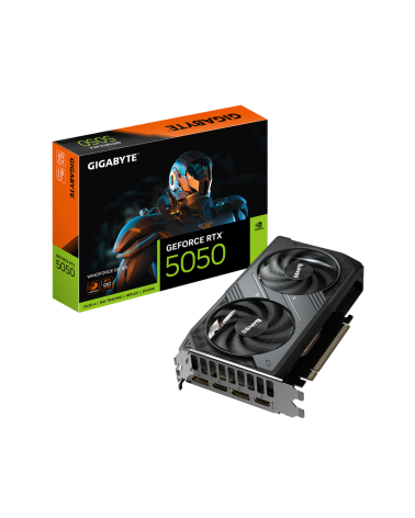 Видеокарта Gigabyte RTX5050 WINDFORCE OC 8GB GDDR6 128bit 2xDP 2xHDMI 2FAN RTL