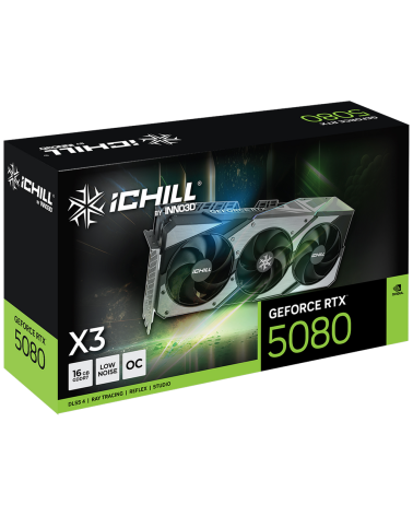 Видеокарта INNO3D RTX5080 ICHILL X3 V2 16GB GDDR7 256bit 3xDP HDMI 3FAN RTL