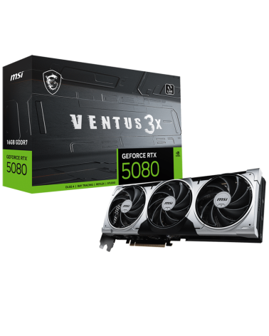Видеокарта MSI RTX5080 VENTUS 3X PLUS 16GB GDDR7 256bit 3xDP HDMI 3FAN RTL