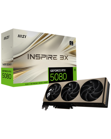 Видеокарта MSI RTX5080 INSPIRE 3X 16GB GDDR7 256bit 3xDP HDMI 3FAN RTL