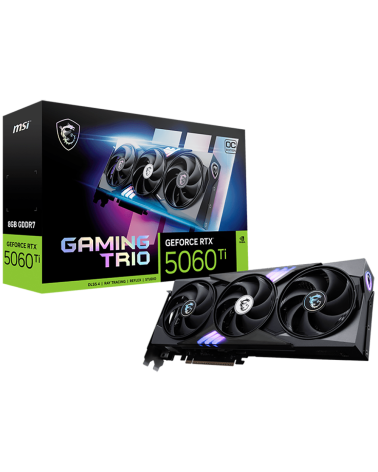 Видеокарта MSI RTX5060Ti GAMING TRIO OC 8GB GDDR7 128bit 3xDP HDMI 3FAN RTL